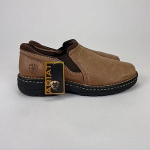 ARIAT Women’s Loden - Pecan Brown Leather Casual Loafers Shoes 6.5